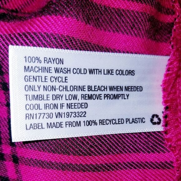 Wild Fable Flannel Tie Waist Crop Top - Picture 4 of 5